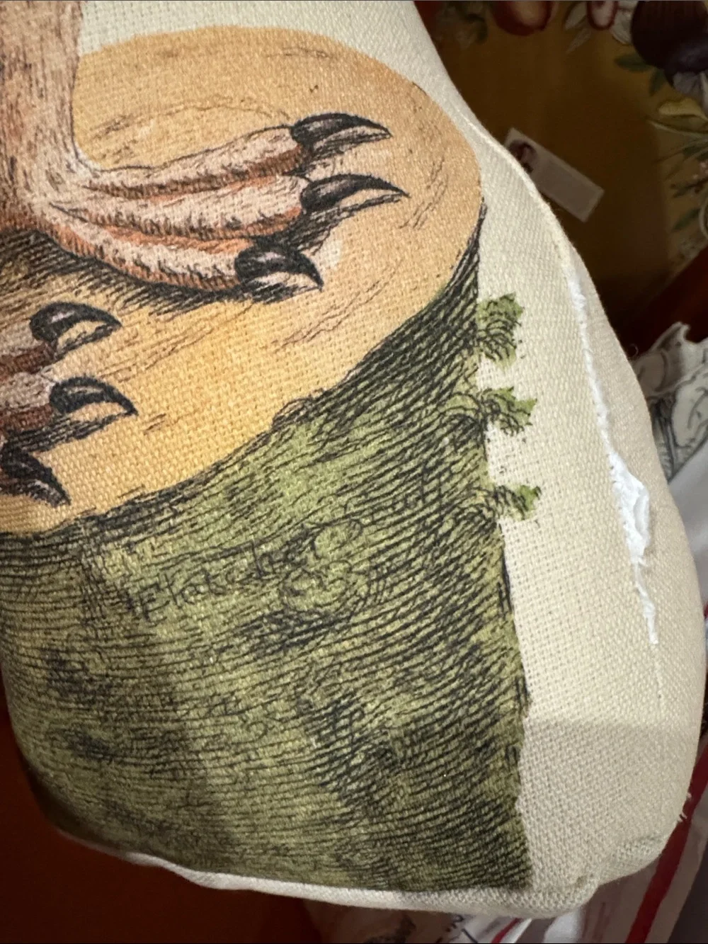 John Derian owl pillow